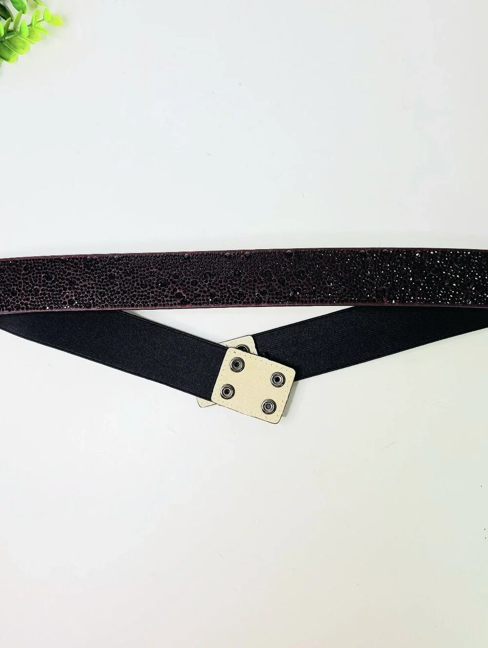 White House Black Market Crystal Embellished Stretch Belt